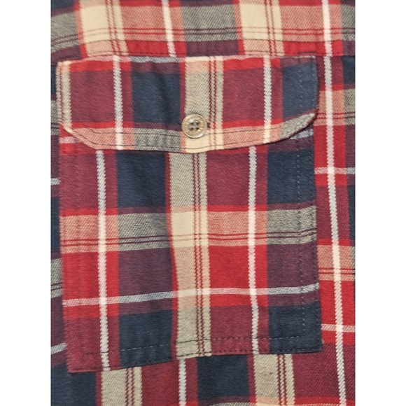 Wrangler ATG Flannel Shirt Jacket Plaid Button Up Long Sleeve L - Picture 7 of 9